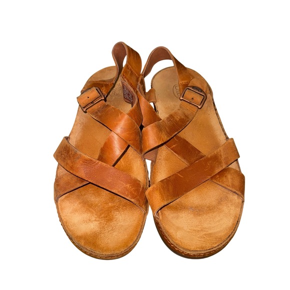 Chaco Shoes - Chaco Women's Leather Strappy Sandals in Cognac Brown